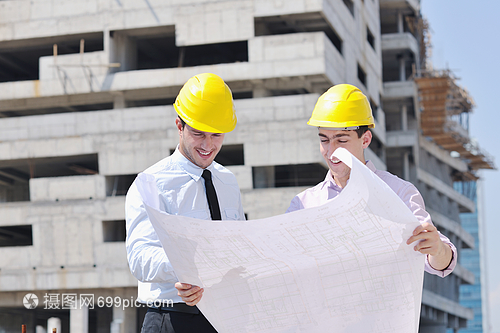 队的业务人员小建筑师工程师建设场景检查文件业务工作流程的新建筑